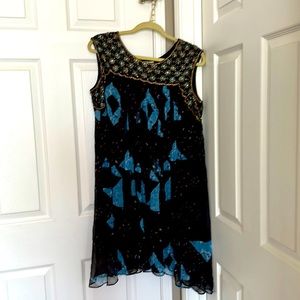 embroidered dress, size 8 - petite, Anthropologie